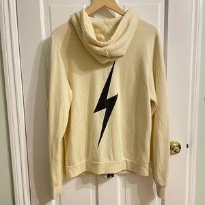 Aviator Nation vintage white bolt hoodie